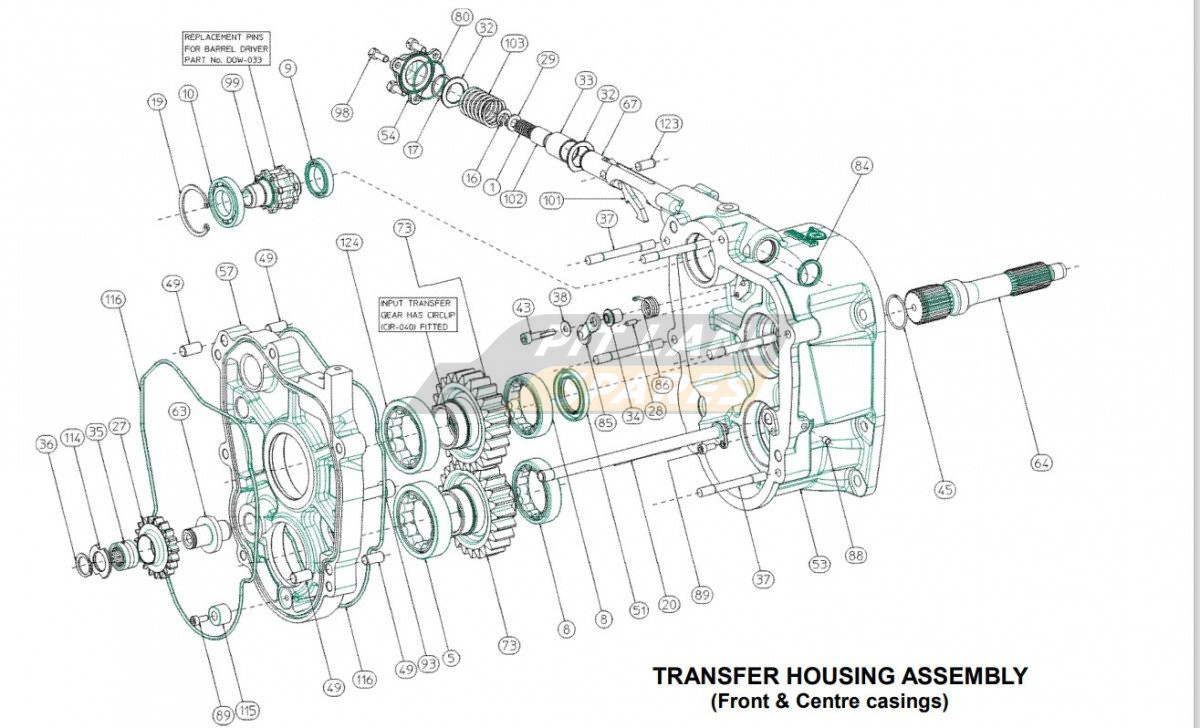 TRANSFER HOUSING ASSEMBLY